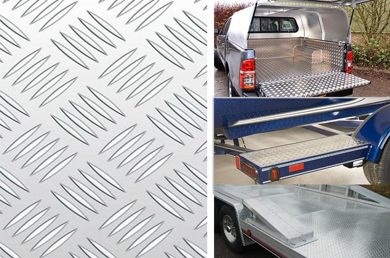 5 Bar Aluminum Treads Sheet for Trailer and Truck Bed Flooring