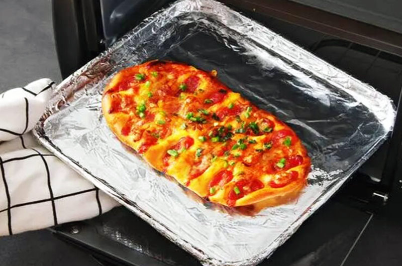 Pizza Slices of aluminum foil cases for microwave ovens