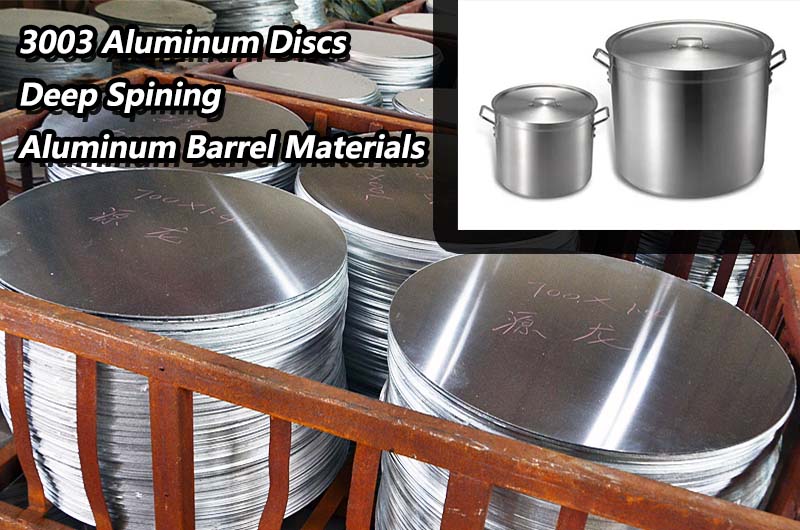 Round 3003 Aluminum Discs Deep Spining Punching Aluminum Barrel Materials