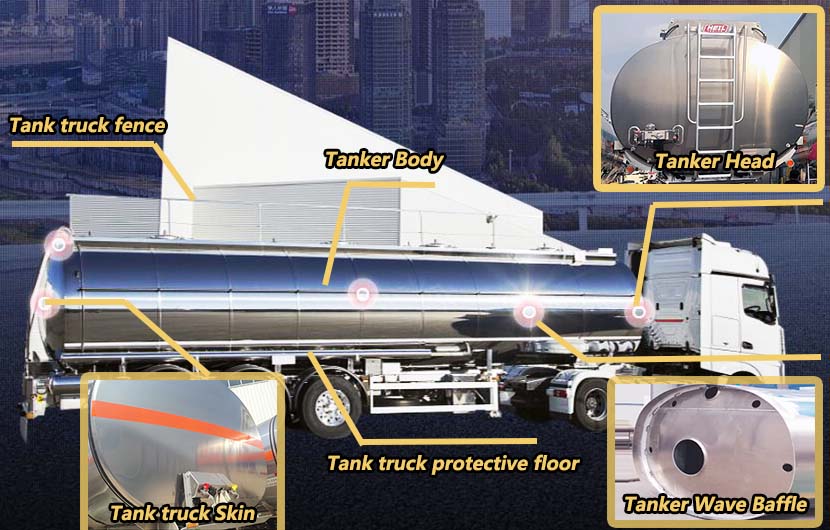 structures of tank trucks use aluminum plates